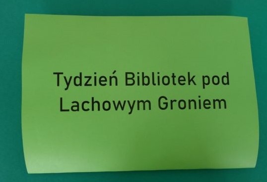 Biblioteka - miejsce na czasie ! XXI Tydzień Bibliotek 2024